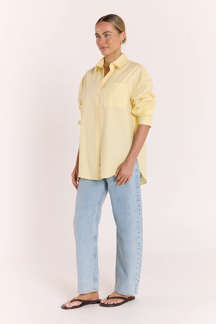 FEATHER + NOISE EVE SHIRT - BUTTER