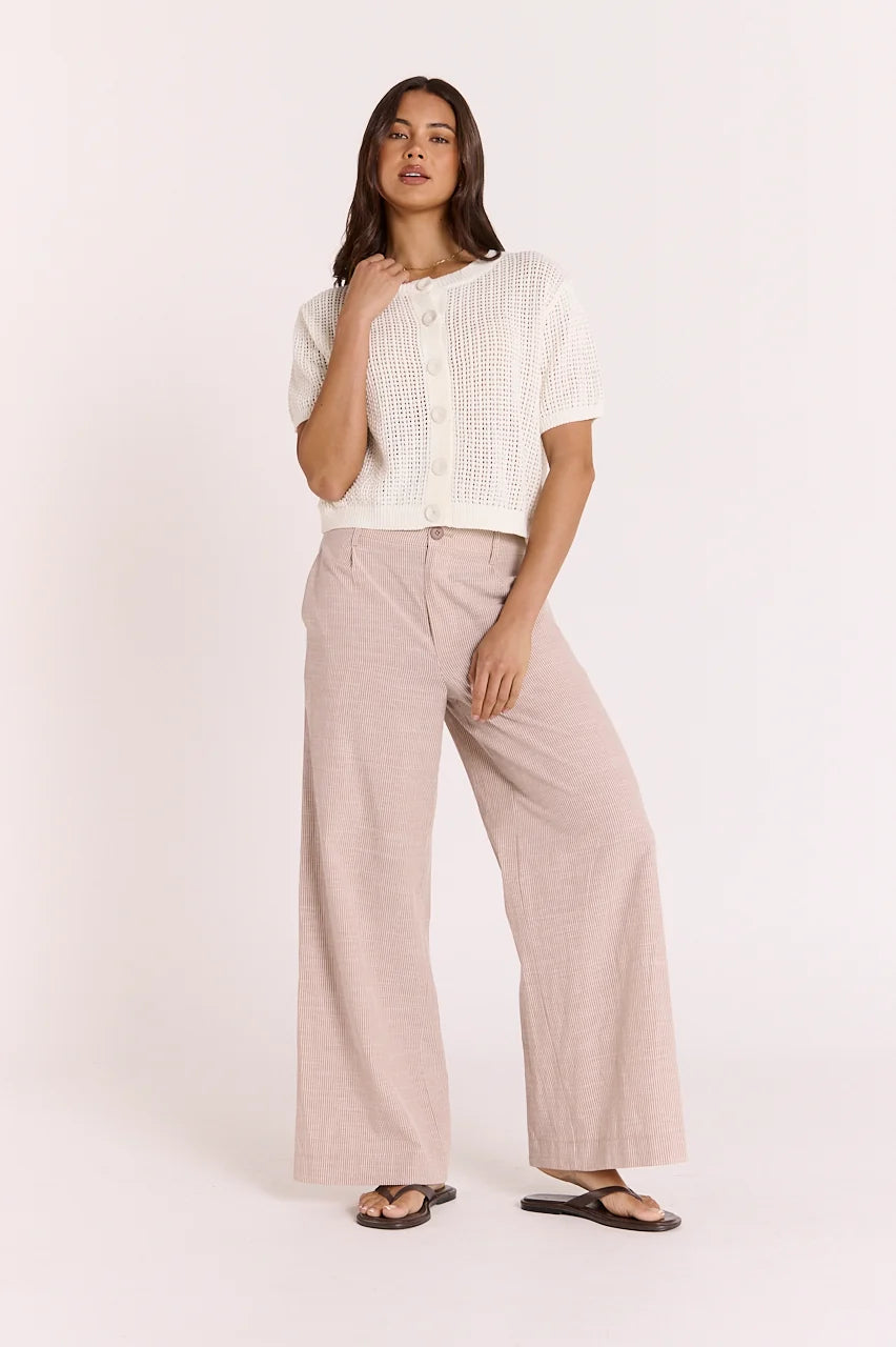 FEATHER + NOISE ELSIE CROCHET TOP - IVORY