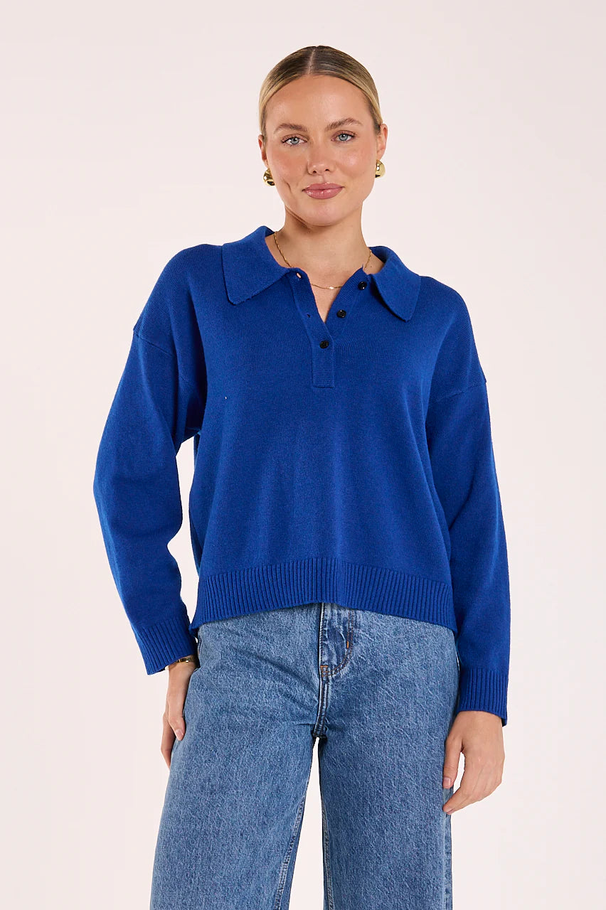FEATHER + NOISE ALICE KNIT - COBALT