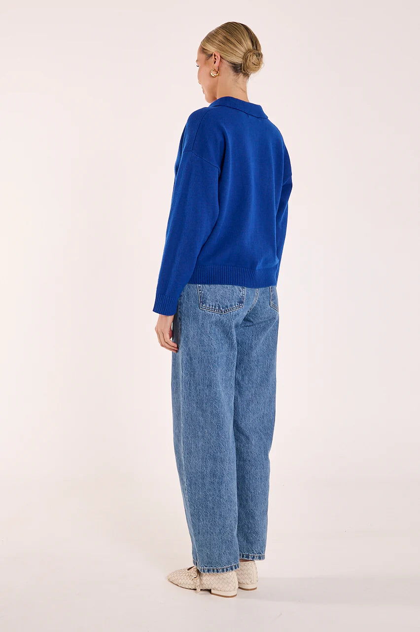 FEATHER + NOISE ALICE KNIT - COBALT