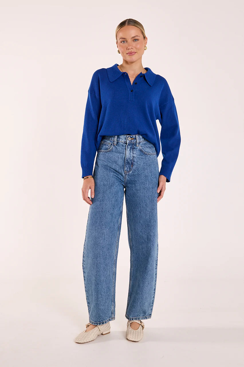 FEATHER + NOISE ALICE KNIT - COBALT