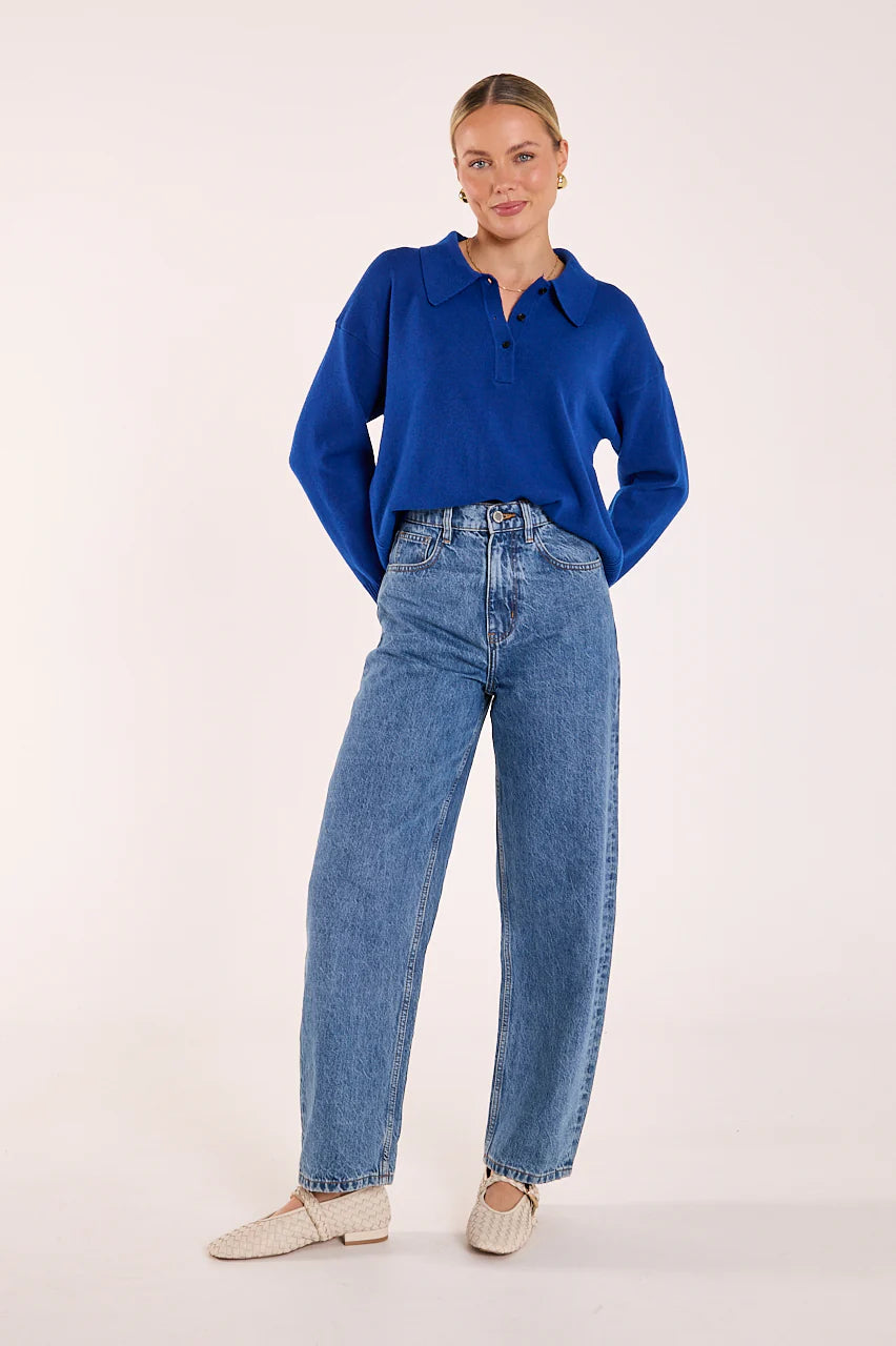 FEATHER + NOISE ALICE KNIT - COBALT