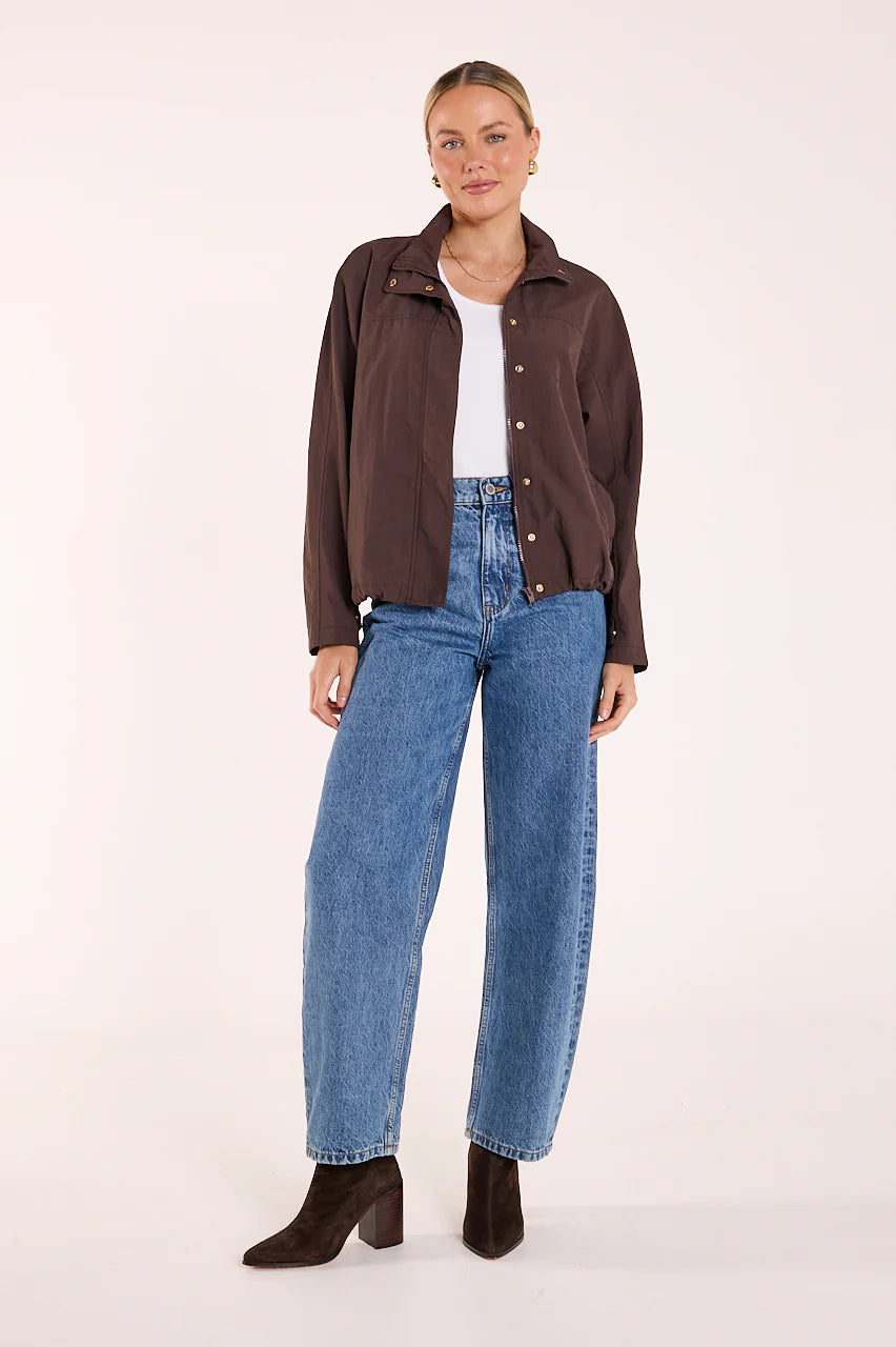 FEATHER + NOISE BLAKE WINDBREAKER - CHOCOLATE