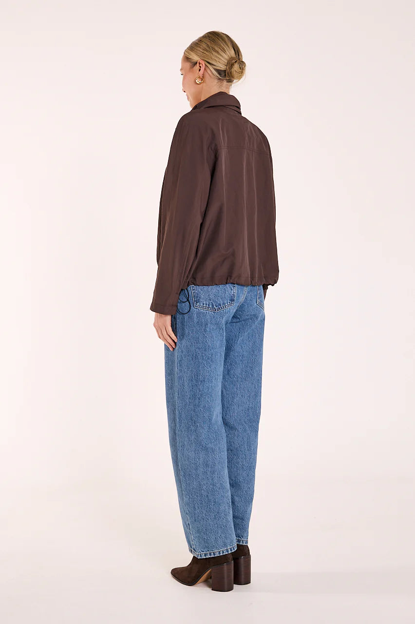 FEATHER + NOISE BLAKE WINDBREAKER - CHOCOLATE