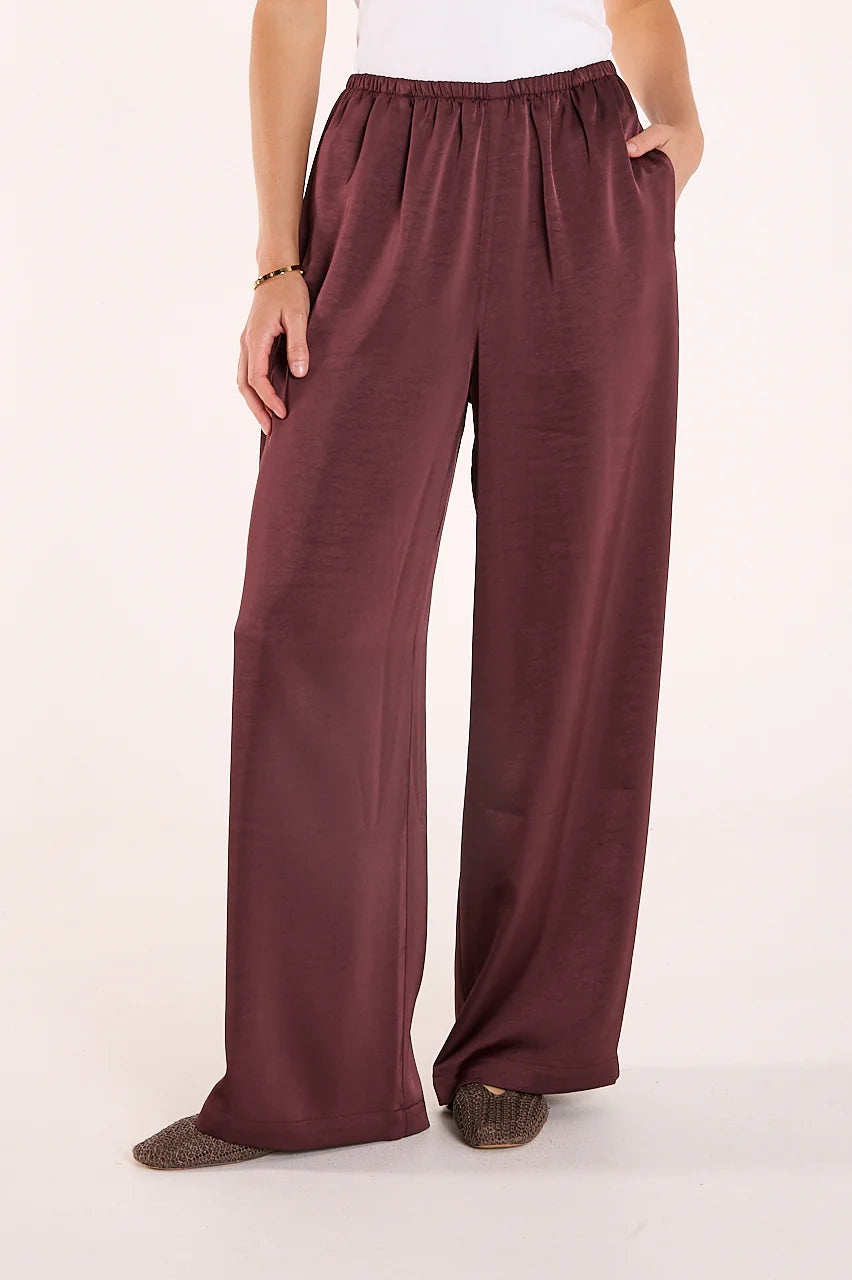 FEATHER + NOISE LENNON PANT - MERLOT