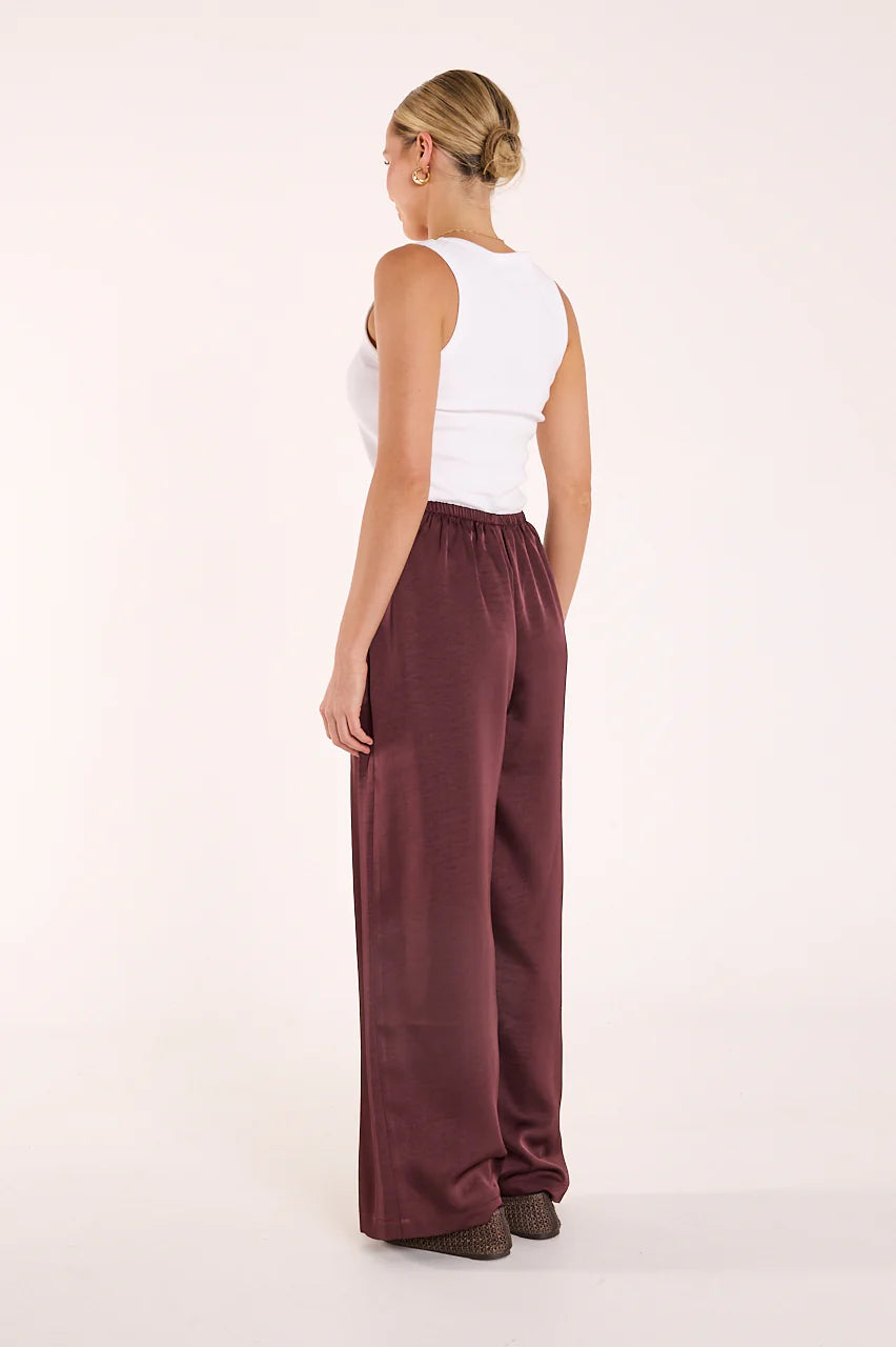 FEATHER + NOISE LENNON PANT - MERLOT