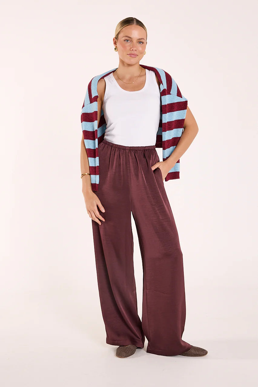 FEATHER + NOISE LENNON PANT - MERLOT