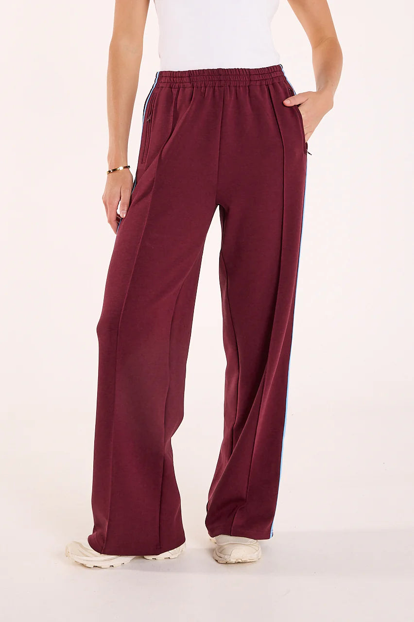 FEATHER + NOISE NOAH FULL LENGTH PANT - PLUM BLUE STRIPE