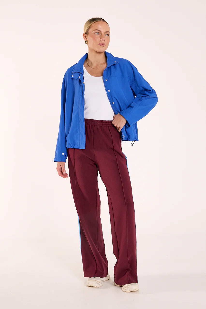 FEATHER + NOISE NOAH FULL LENGTH PANT - PLUM BLUE STRIPE