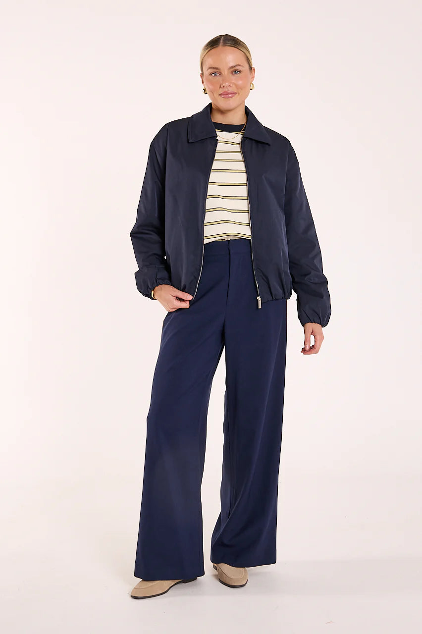 FEATHER + NOISE ANDIE PANT - NAVY CREAM STRIPE