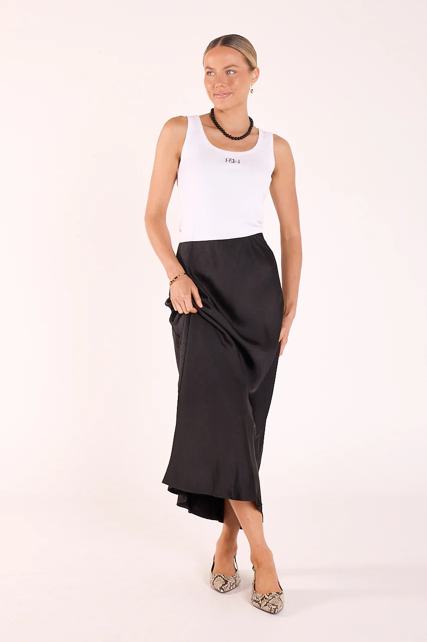 FEATHER + NOISE LENNON SKIRT - BLACK