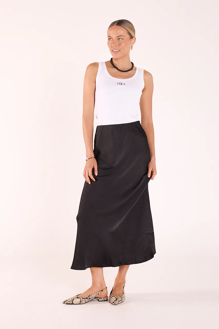 FEATHER + NOISE LENNON SKIRT - BLACK