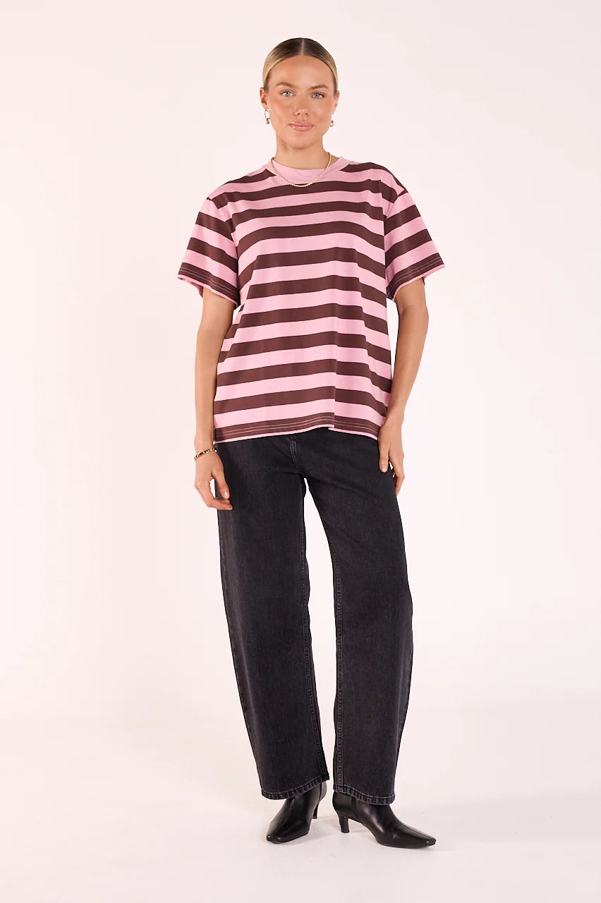 FEATHER + NOISE CARTER TEE - VIOLET PLUM