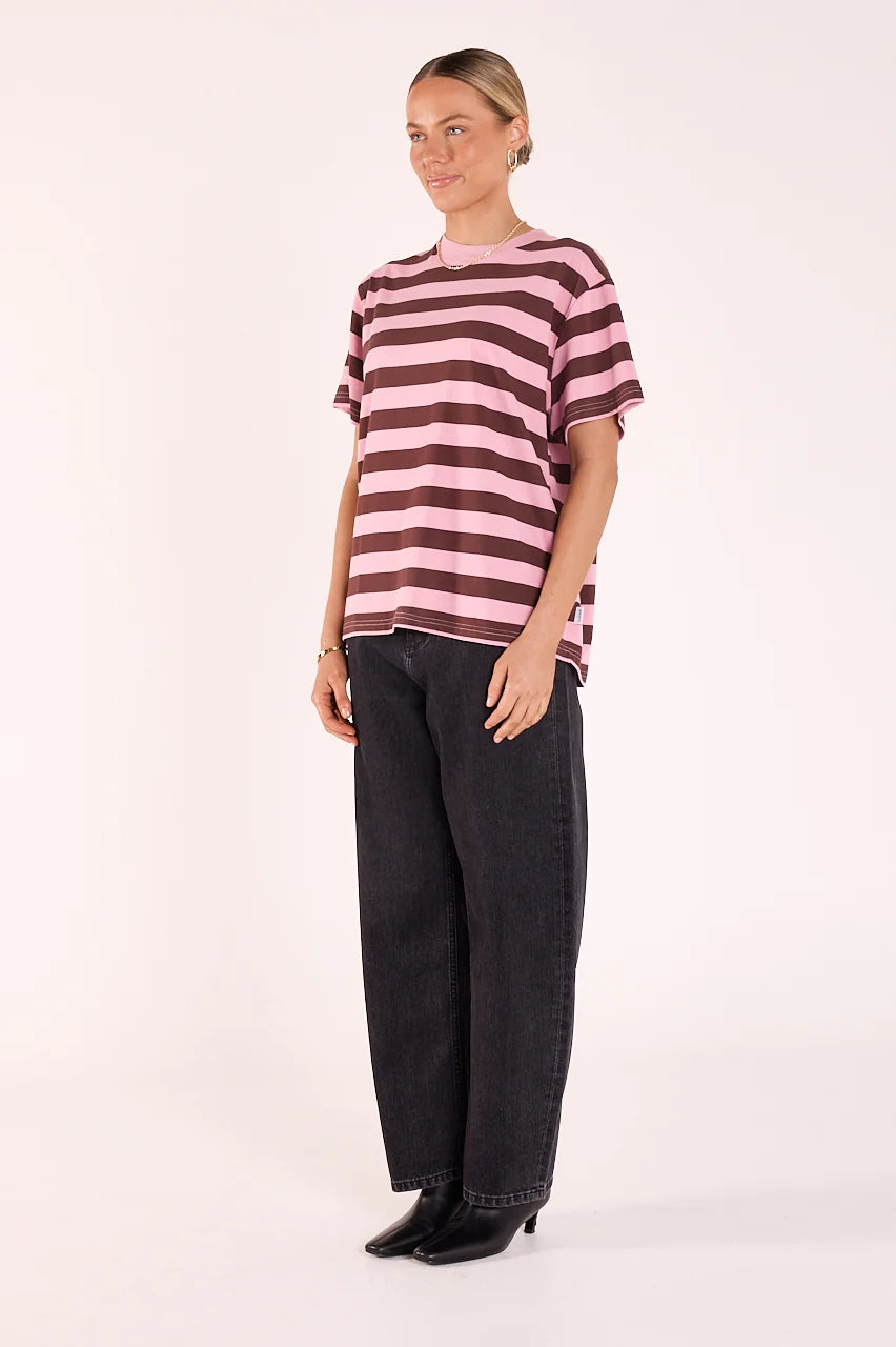 FEATHER + NOISE CARTER TEE - VIOLET PLUM