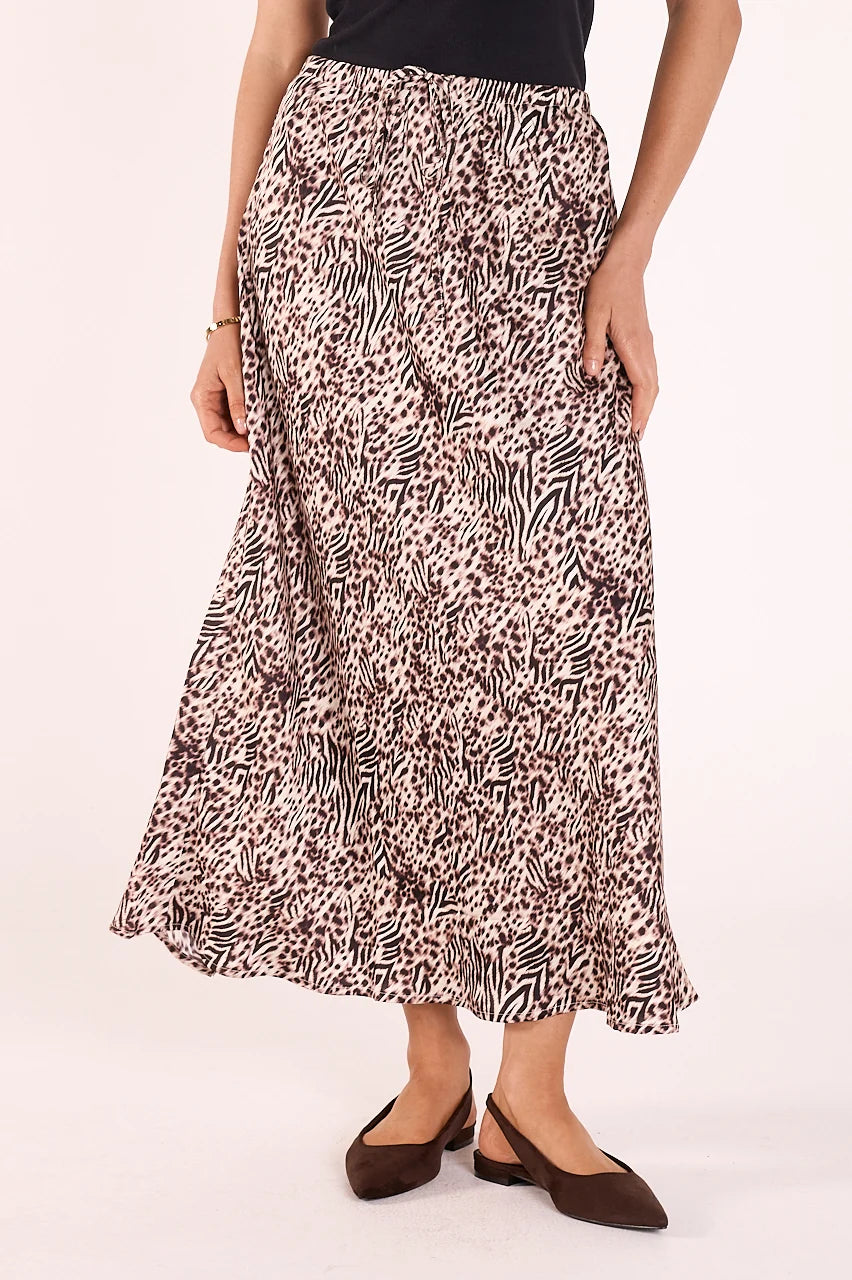 FEATHER + NOISE KIARA SKIRT - LEOPARD