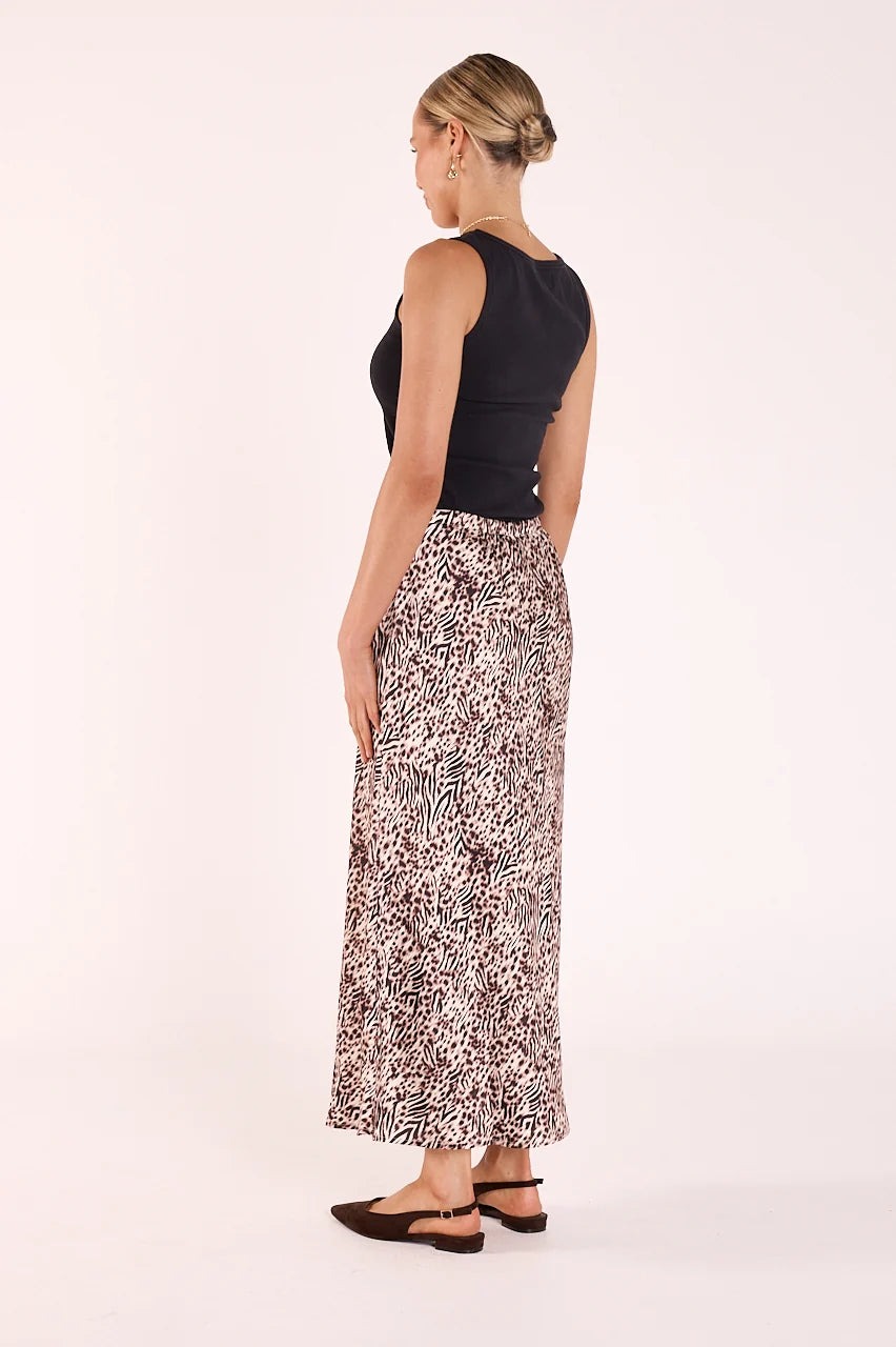 FEATHER + NOISE KIARA SKIRT - LEOPARD