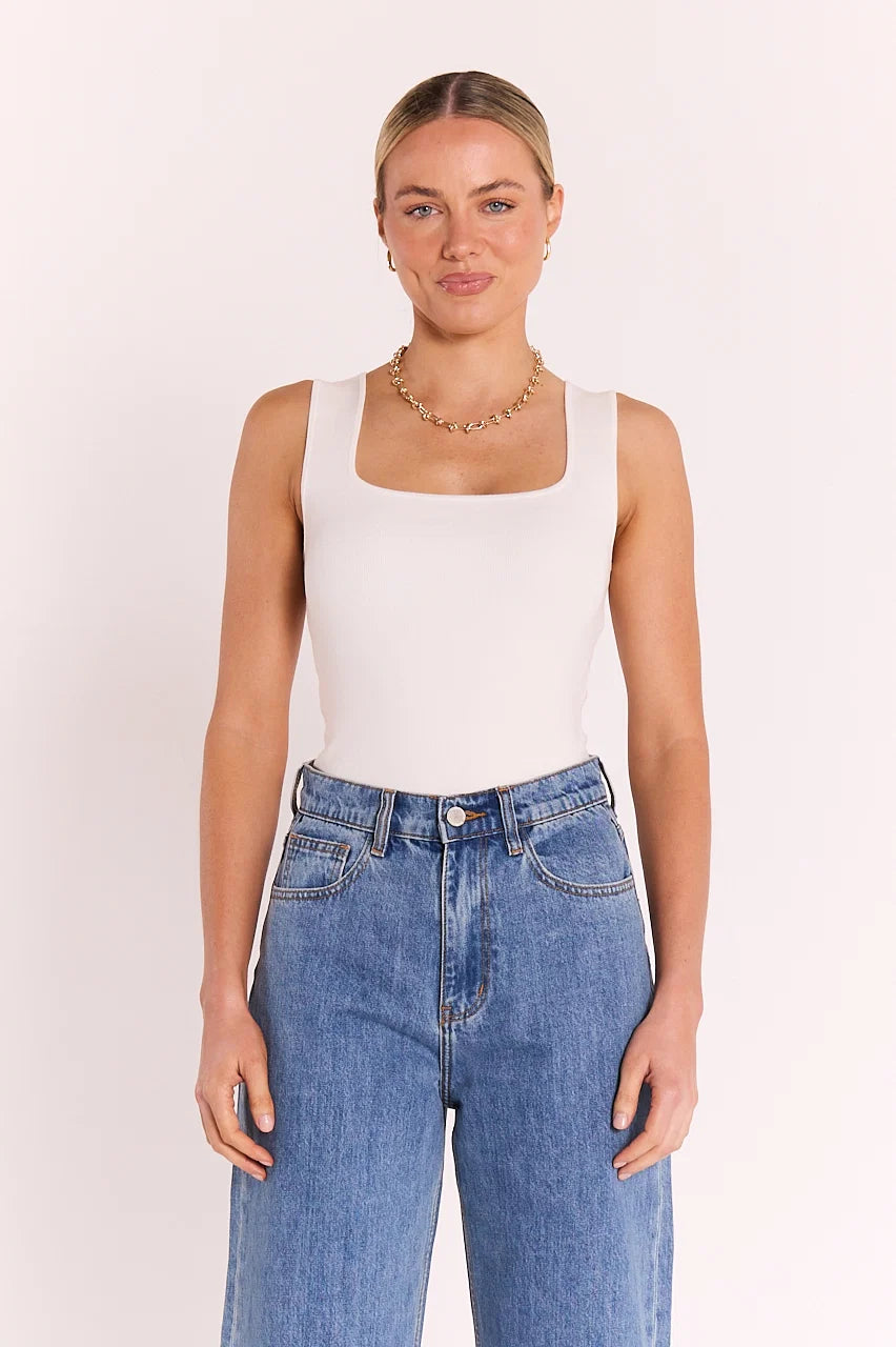 FEATHER + NOISE MILLIE TANK - CREAM