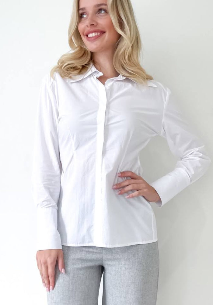 Load image into Gallery viewer, MURA FITTED SHIRT - WHITE