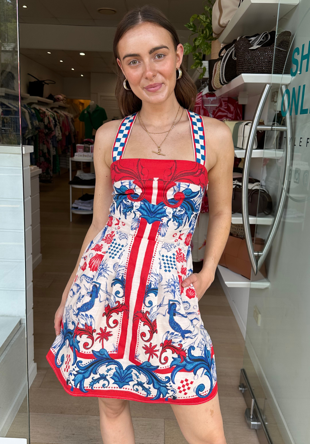 LIVIA MINI DRESS - CASABLANCA PRINT