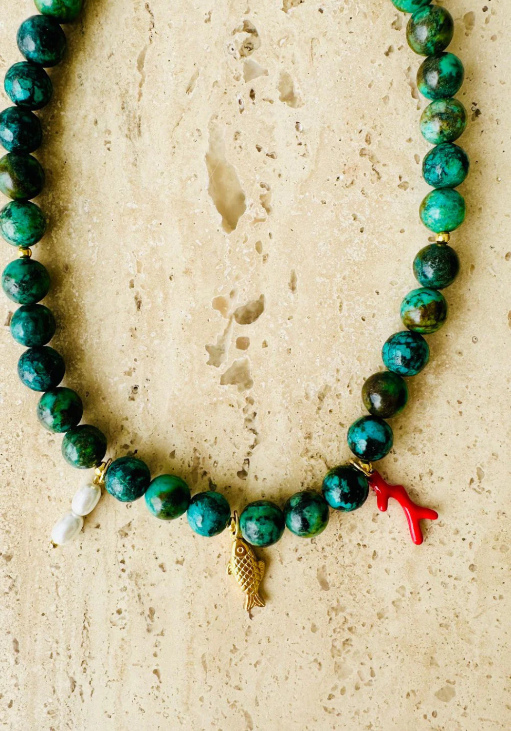 MOSK MELBOURNE SEA PENDANT NECKLACE - AFRICAN TURQUOISE