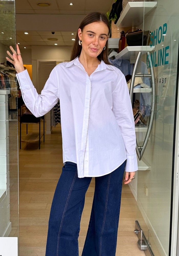 GRACIE DIAMANTE SHIRT - WHITE