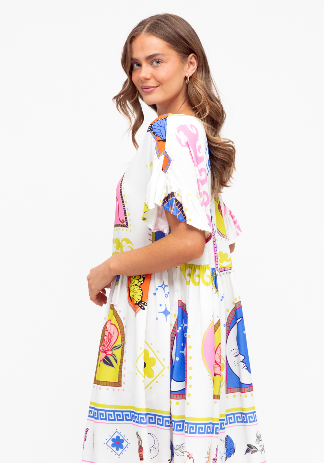 SUNETTA DRESS - MULTI PRINT