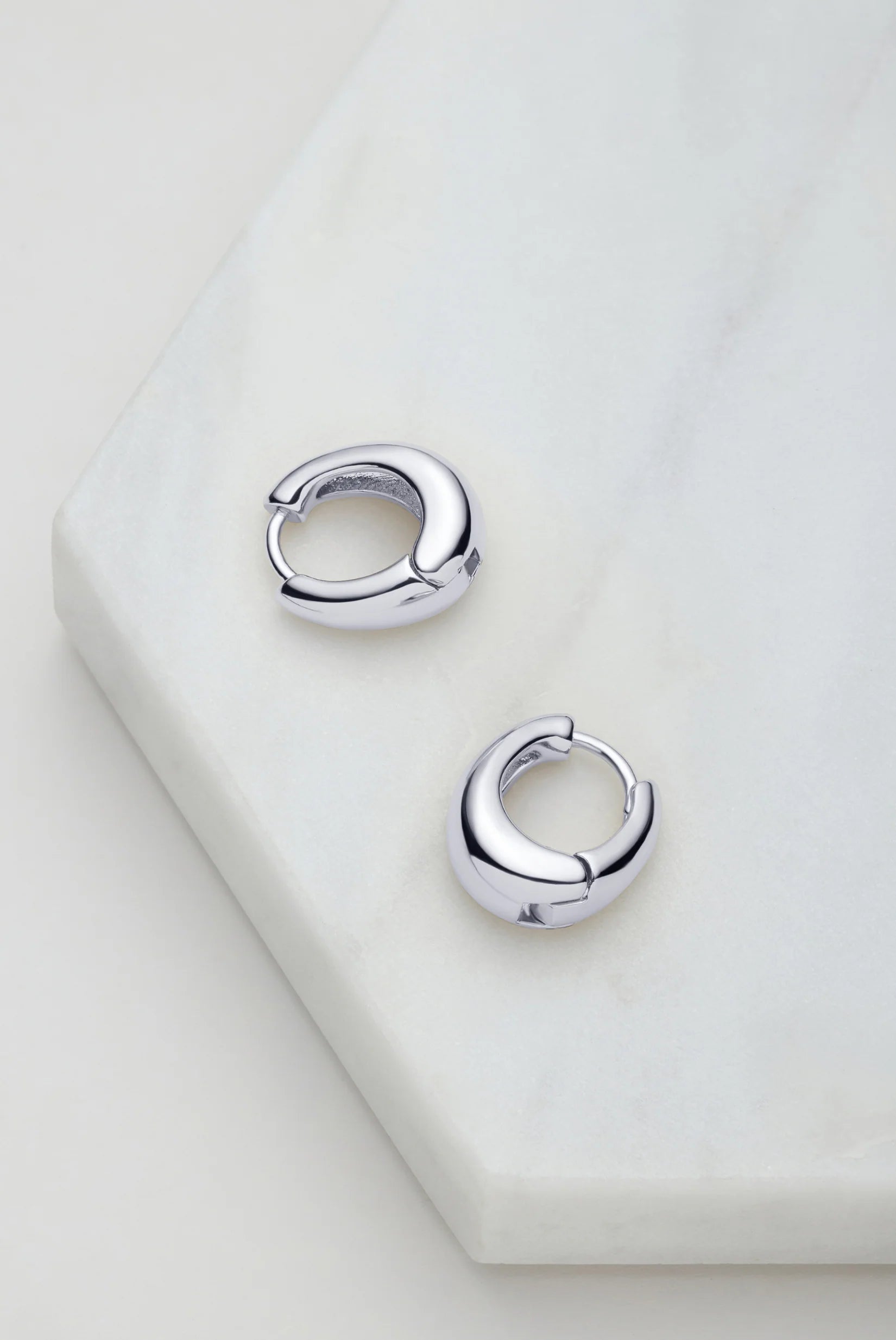 ZAFINO STEPH HOOP MEDIUM - SILVER