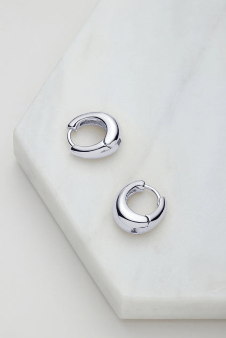 ZAFINO STEPH HOOP MEDIUM - SILVER
