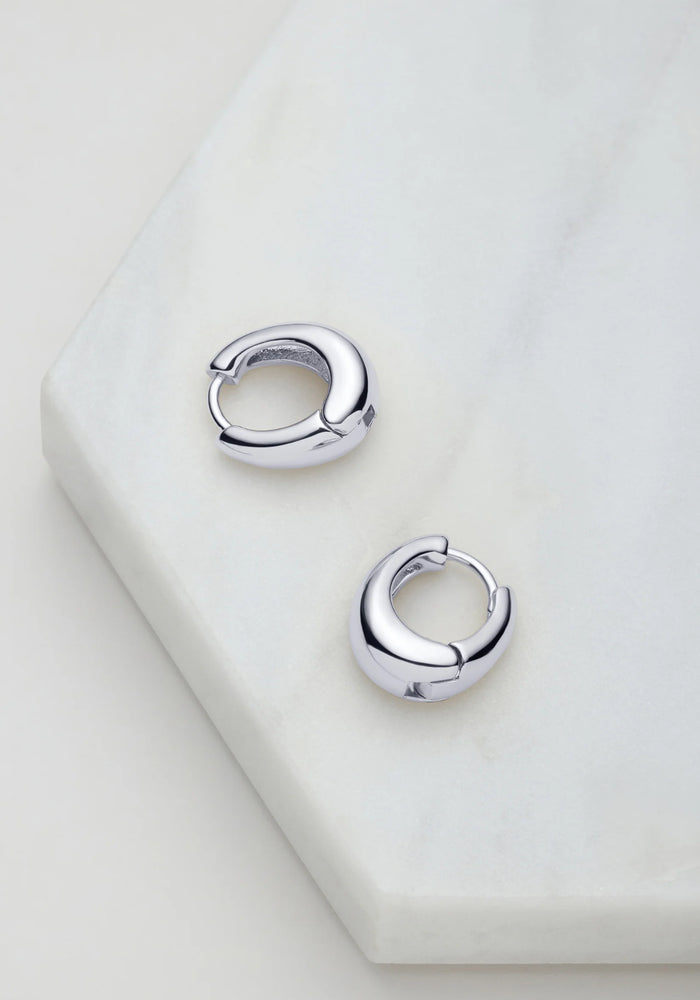 ZAFINO STEPH HOOP MEDIUM - SILVER