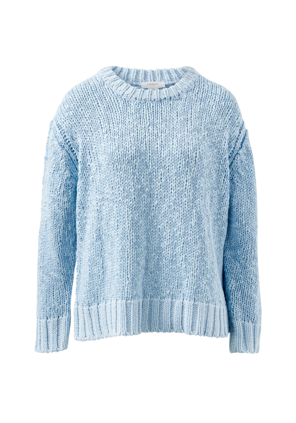 CERES LIFE SAGE CHUNKY KNIT CREW - SKY BLUE