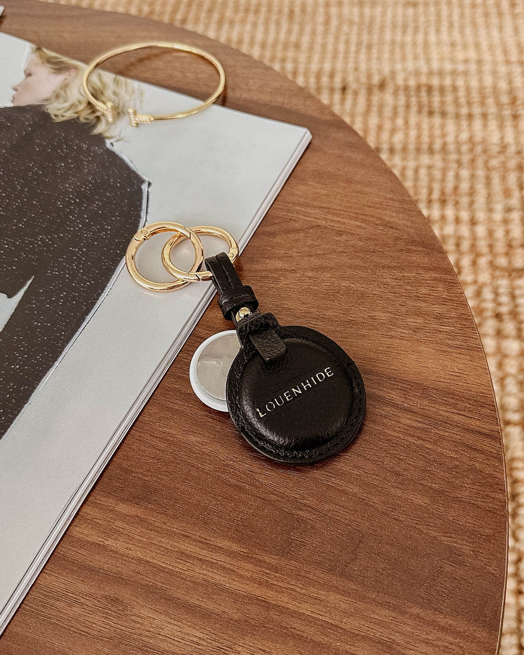 LOUENHIDE OPAL AIRTAG CASE - BLACK