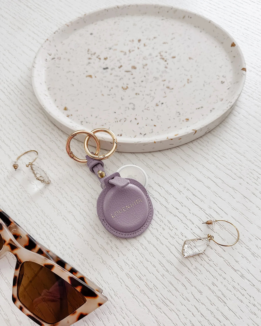 LOUENHIDE OPAL AIRTAG CASE - LILAC