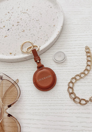 LOUENHIDE OPAL AIRTAG CASE - TAN