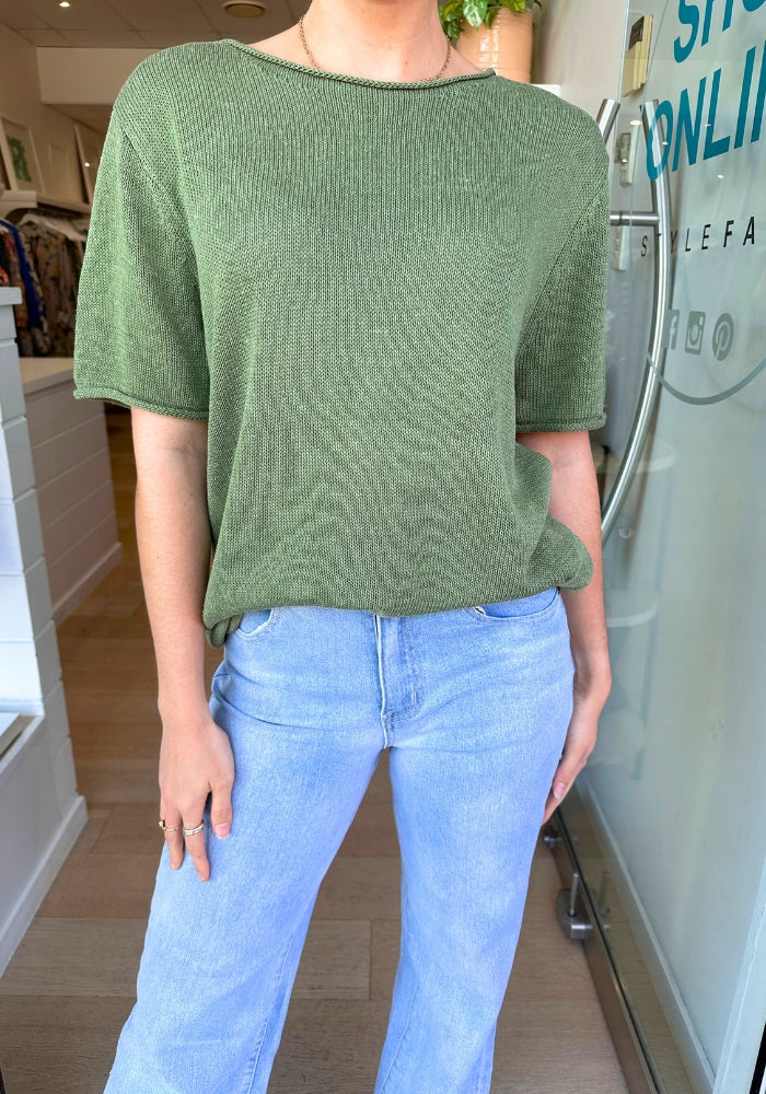 Load image into Gallery viewer, SPRING KNITTED TEE - GREEN