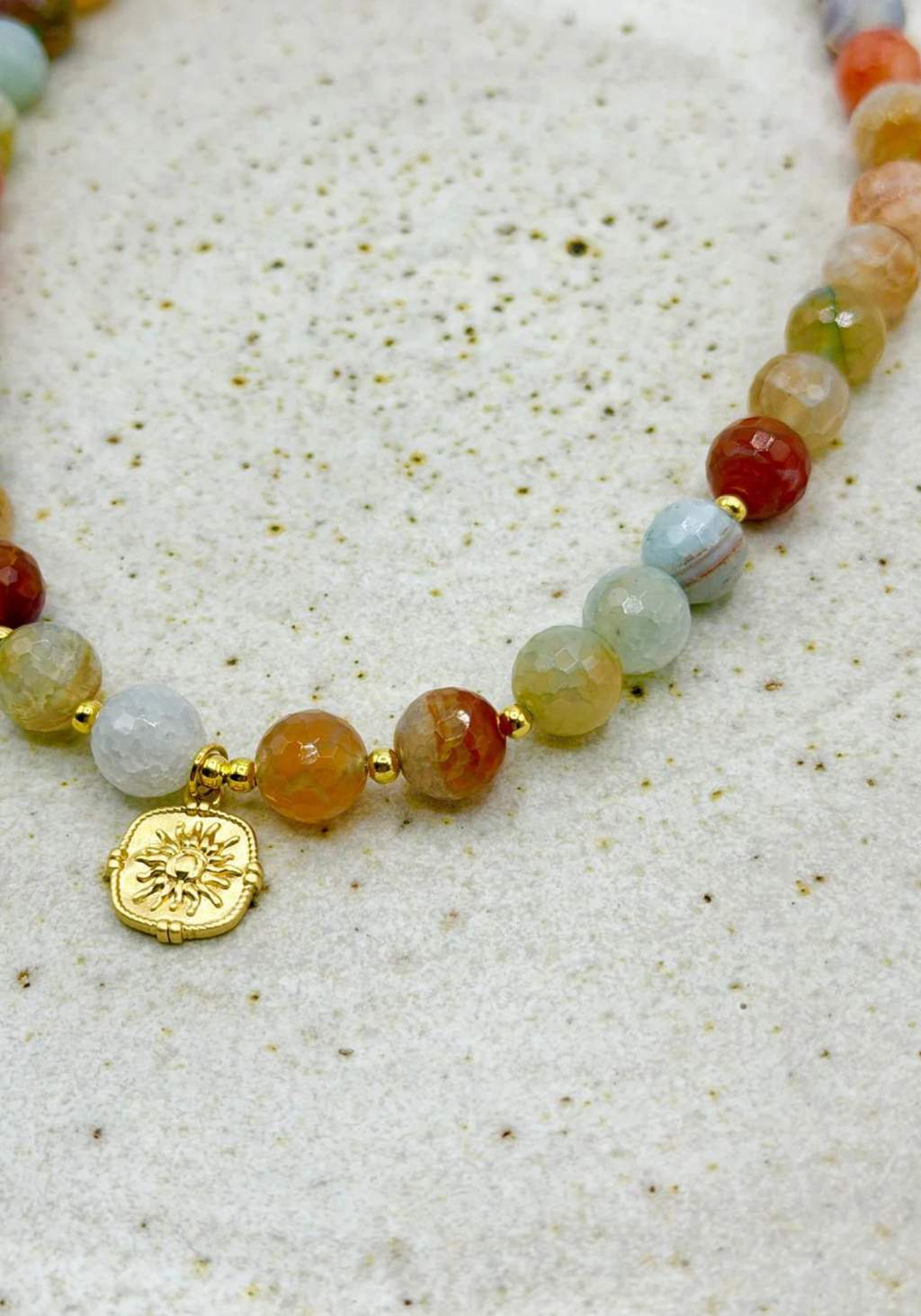 JADE FACETED NECKLACE - MULTI