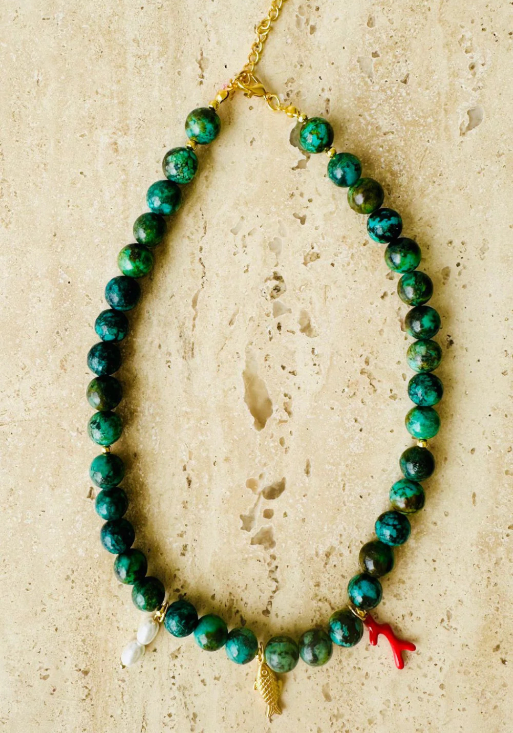MOSK MELBOURNE SEA PENDANT NECKLACE - AFRICAN TURQUOISE