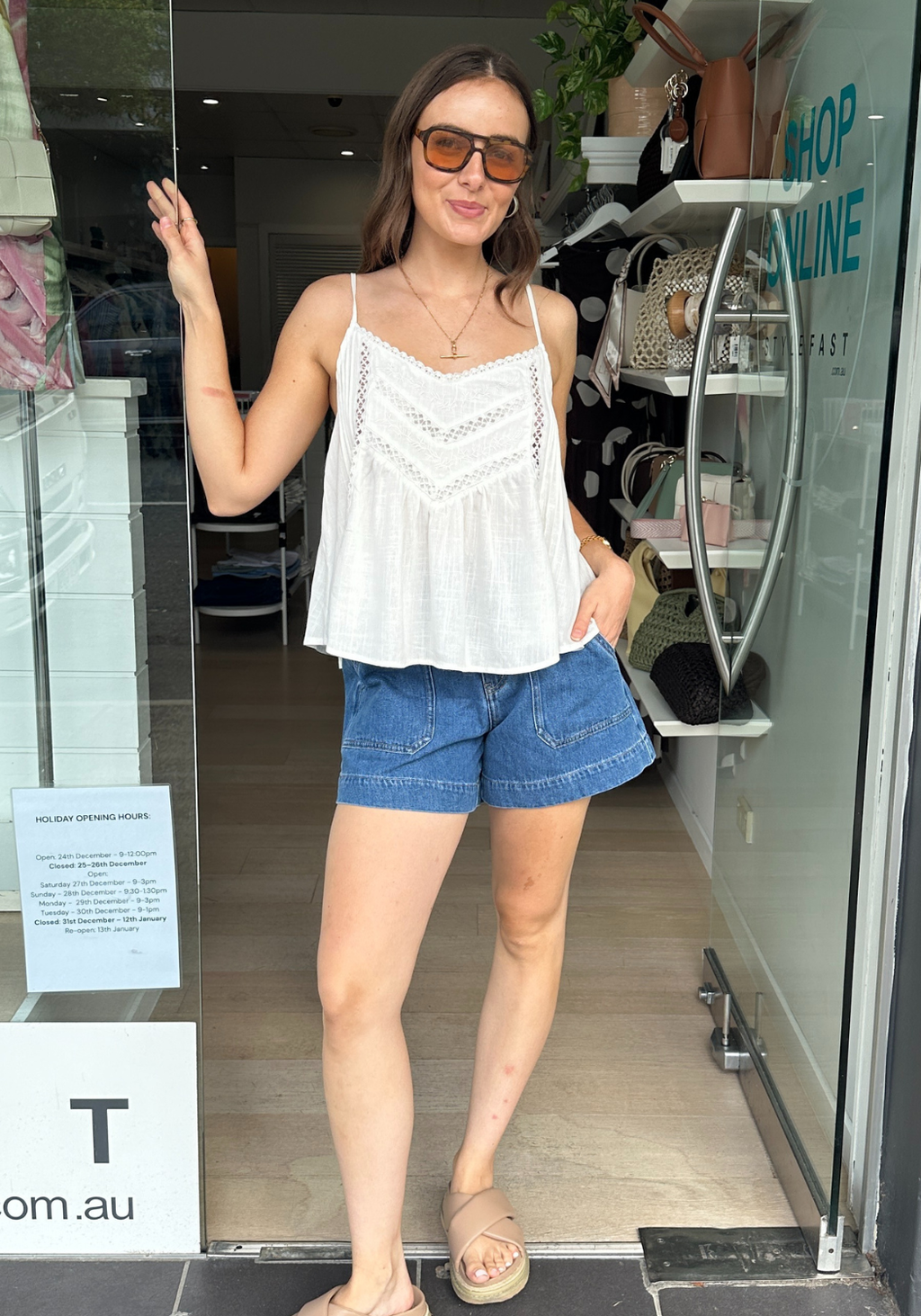 JOLIE LOOSE TANK - IVORY