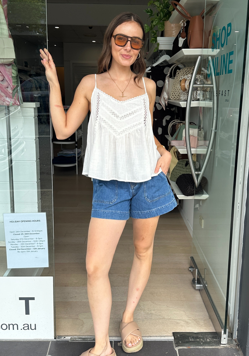 JOLIE LOOSE TANK - IVORY