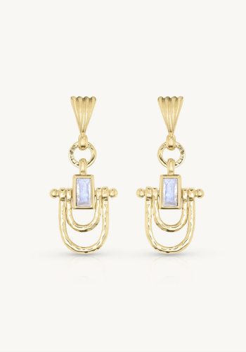 TONI MAY ALLEGRA MOONSTONE EARRINGS - GOLD
