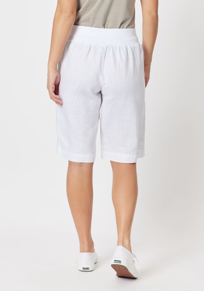 Load image into Gallery viewer, FRANNY LINEN SHORTS - WHITE