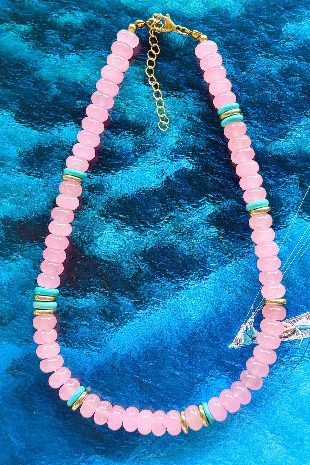 MOSK MELBOURNE ROSE RIVIERA NECKLACE - PINK