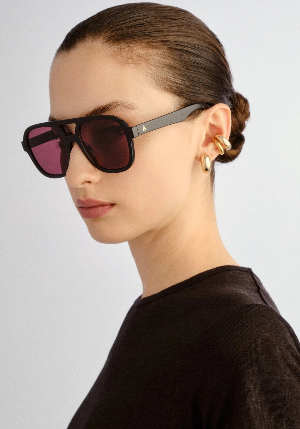 AIRE WIRLPOOL SUNGLASSES - BLACK/RUST TINT