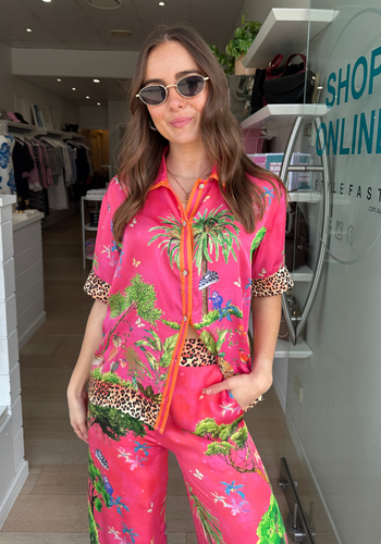 RUBYYAYA MATARAM SHIRT - CORAL