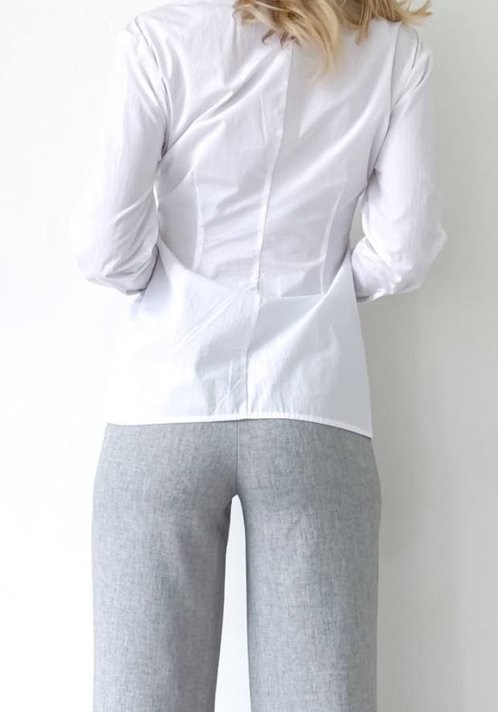 MURA FITTED SHIRT - WHITE