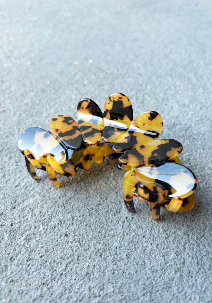 BUBBLE HAIR CLAW CLIP - DARK TORT