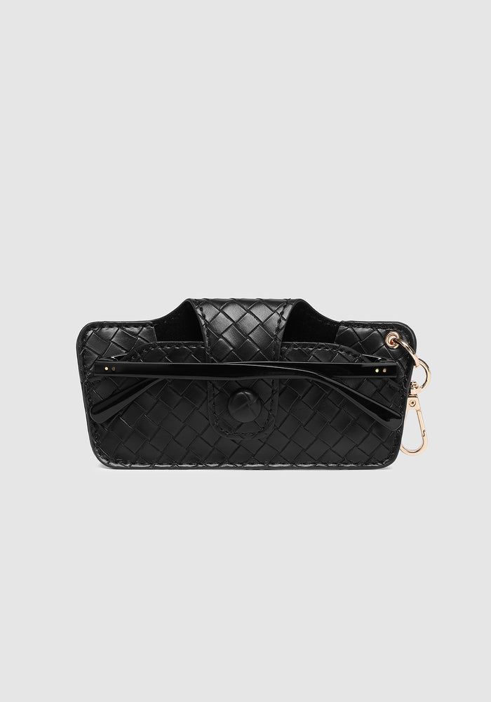 LOUENHIDE SKITTLE SUNGLASS CASE - WOVEN BLACK