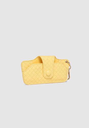 LOUENHIDE SKITTLE SUNGLASS CASE - WOVEN BUTTER YELLOW
