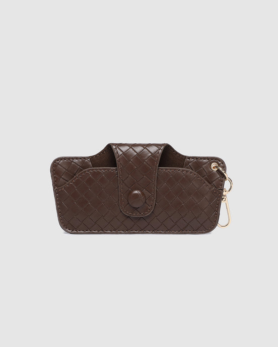 LOUENHIDE SKITTLE SUNGLASS CASE - WOVEN CHOCOLATE