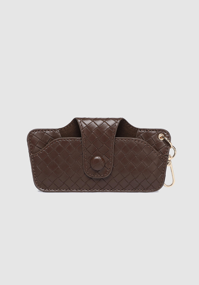 LOUENHIDE SKITTLE SUNGLASS CASE - WOVEN CHOCOLATE