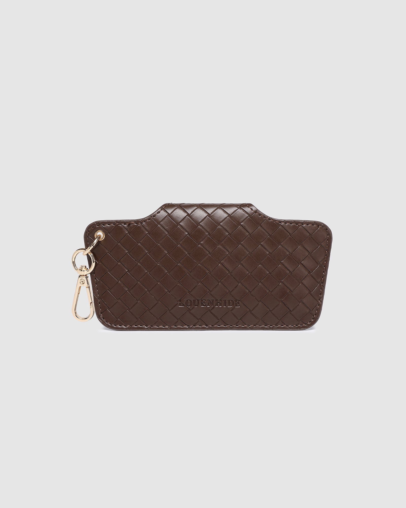 LOUENHIDE SKITTLE SUNGLASS CASE - WOVEN CHOCOLATE